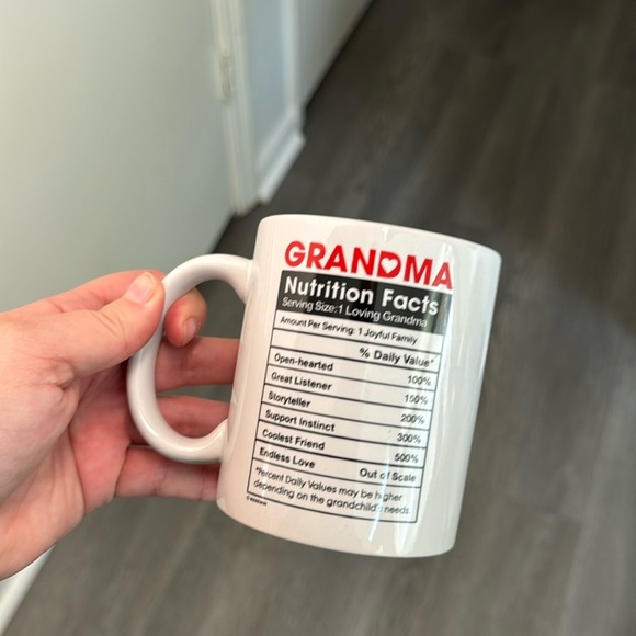 Ceramic Grandma Mother's Day Nutritional Facts Love Coffee Mug - Picture 1 of 4